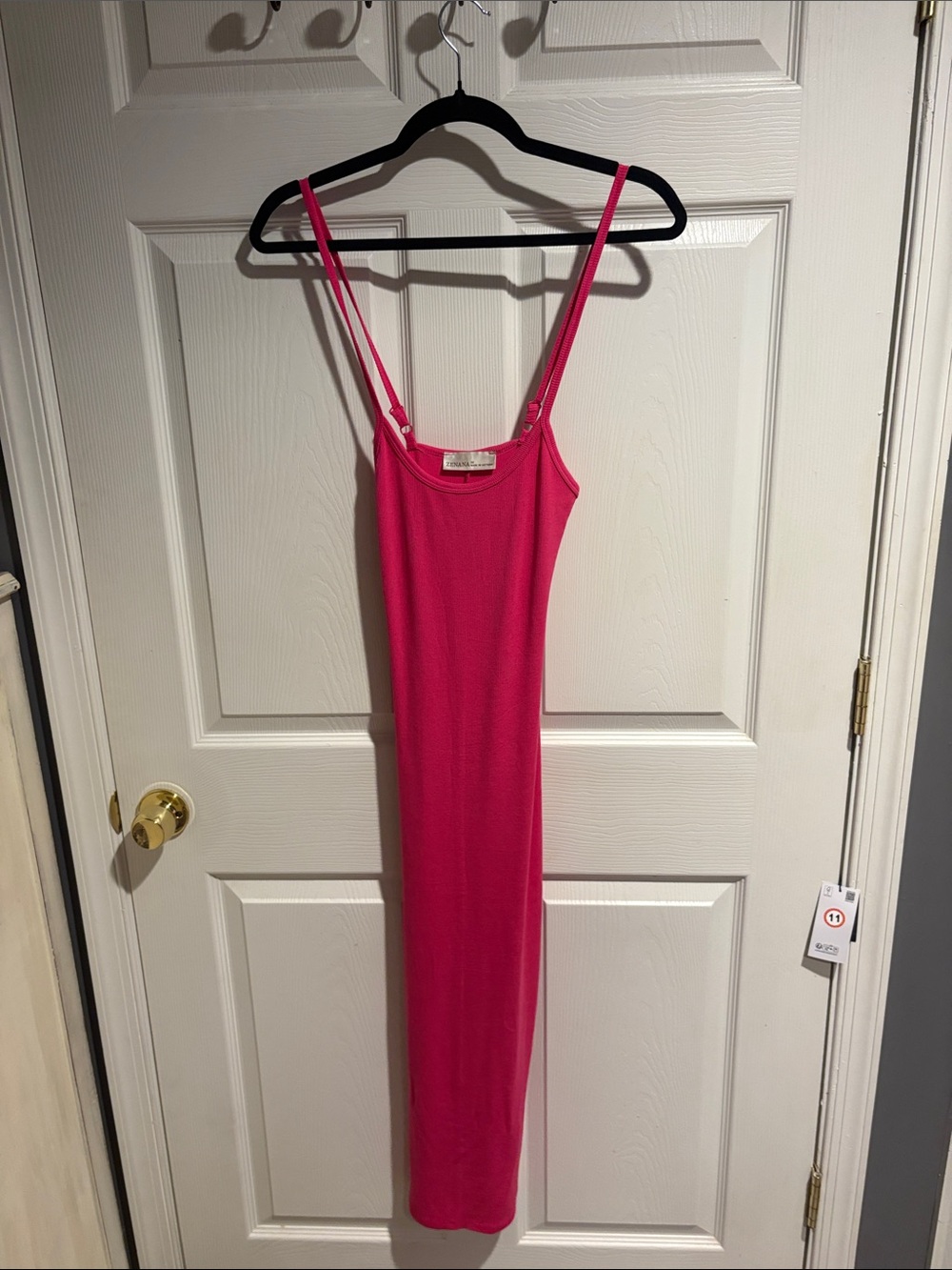 Zenana Hot Pink Slim Midi Dress - Women